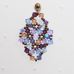 Pierces - Bronze brass - Earrings Rhombus Shea - Pierces - Bronze brass - Laiton bronze